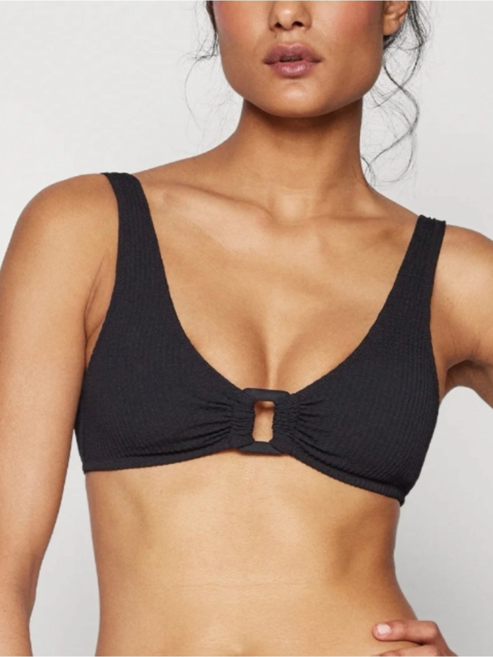 Aerie Crinkle Ring Wide Strap Scoop Bikini Top